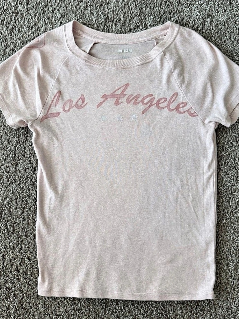 Hollister Easy Los Angeles Graphic Tee Pink Size Small